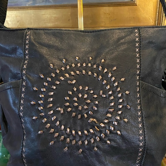 The Sak Leather Stitched Hobo Shoulder Bag - Picture 2 of 12